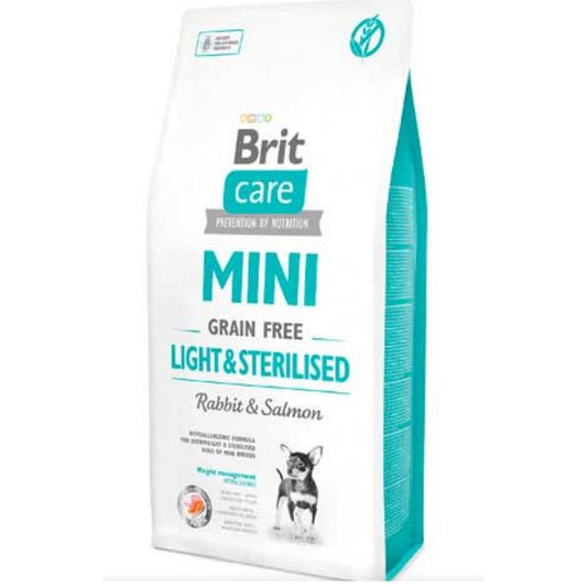 Brit Care Mini, Grain Free , Light&Sterilised, Rabbit&Salmon - Okidogi.store