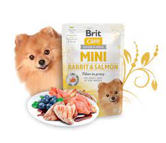 Brit Care Mini Pouches, Rabbit&Salmon Fillets in Gravy 85g - Okidogi.store