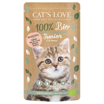 CAT'S LOVE Junior 100% BIO Poultry Wet Food