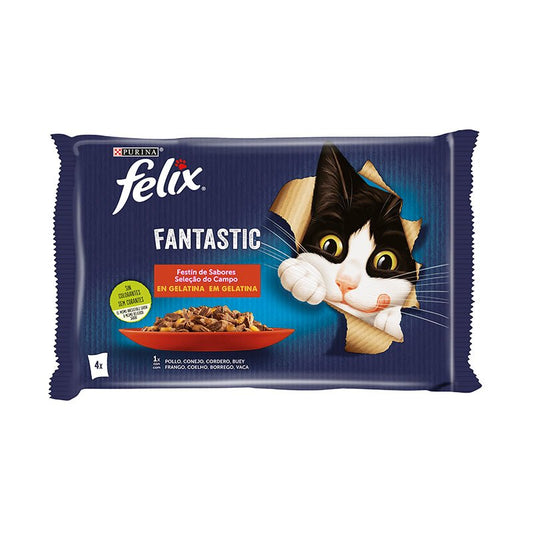 Felix Fantastic Selection of Flavours in Gelatin 4x85gr