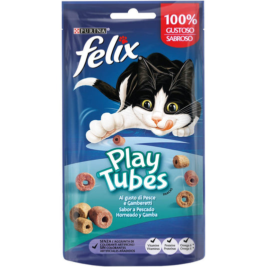 Felix Play Tubes Baked Fish and Prawns Cat Treats 50g
