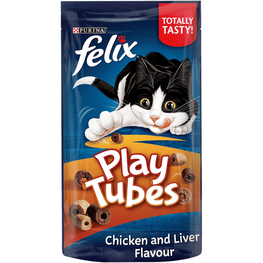 Felix Play Tubes Snacks para Gatos Pollo e Hígado 50g