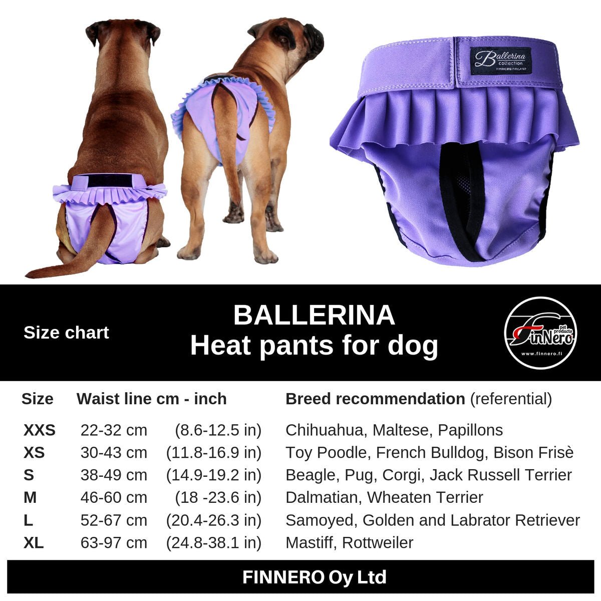 Finnero Ballerina Heat Pants for dogs CHIC - Okidogi.store