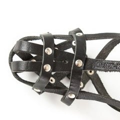 Julius K-9 Black Leather Muzzle - Okidogi.store