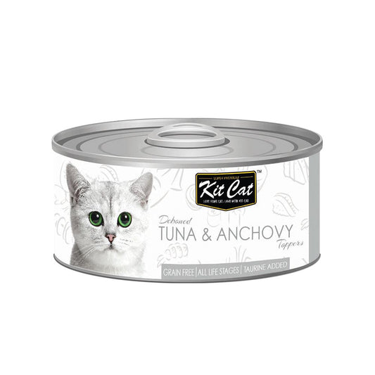 Kit Cat Tuna with Anchovies 80g - Wet food in Jelly - Okidogi.store