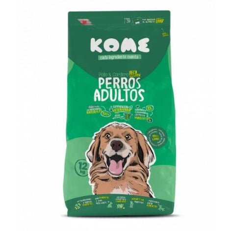 KOME Perros Adultos, Pollo & Cordero con Arroz, 100% Natural - Okidogi.store