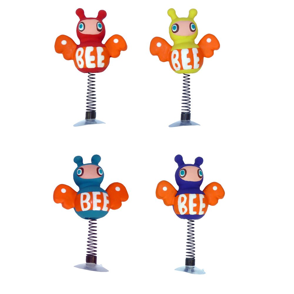 Latex Bee toy with Spring for Cats - Okidogi.store