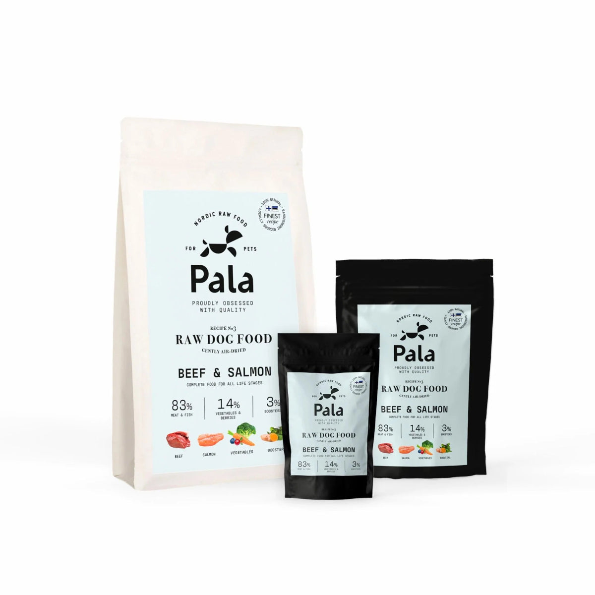 PALA RAW DOG FOOD, Beef & Salmon, 100% Natural Air-Dried Complete Food for Dogs - Okidogi.store
