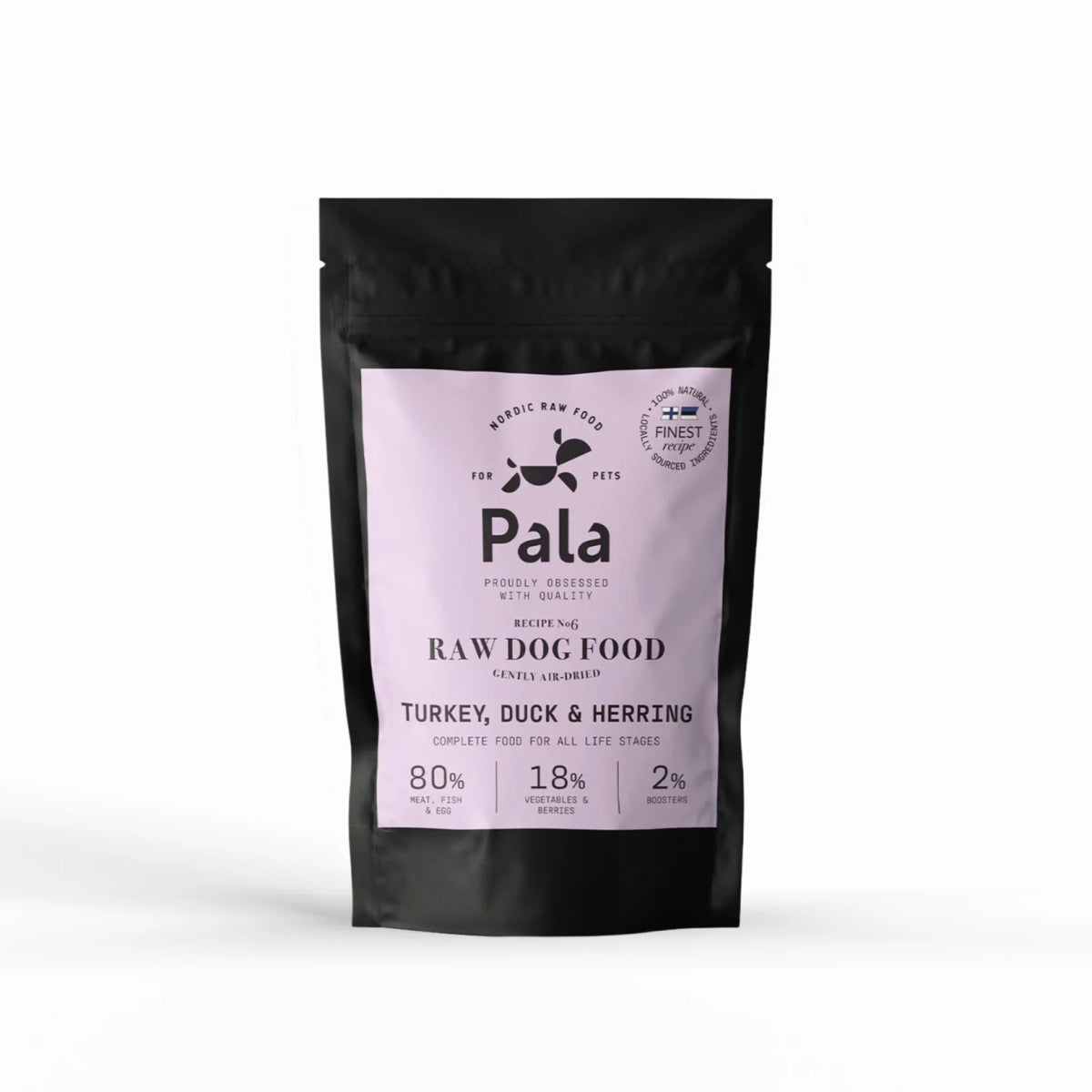 PALA RAW DOG FOOD, Turkey, Duck & Herring, 100% Natural Air-Dried Complete Food for Dogs - Okidogi.store
